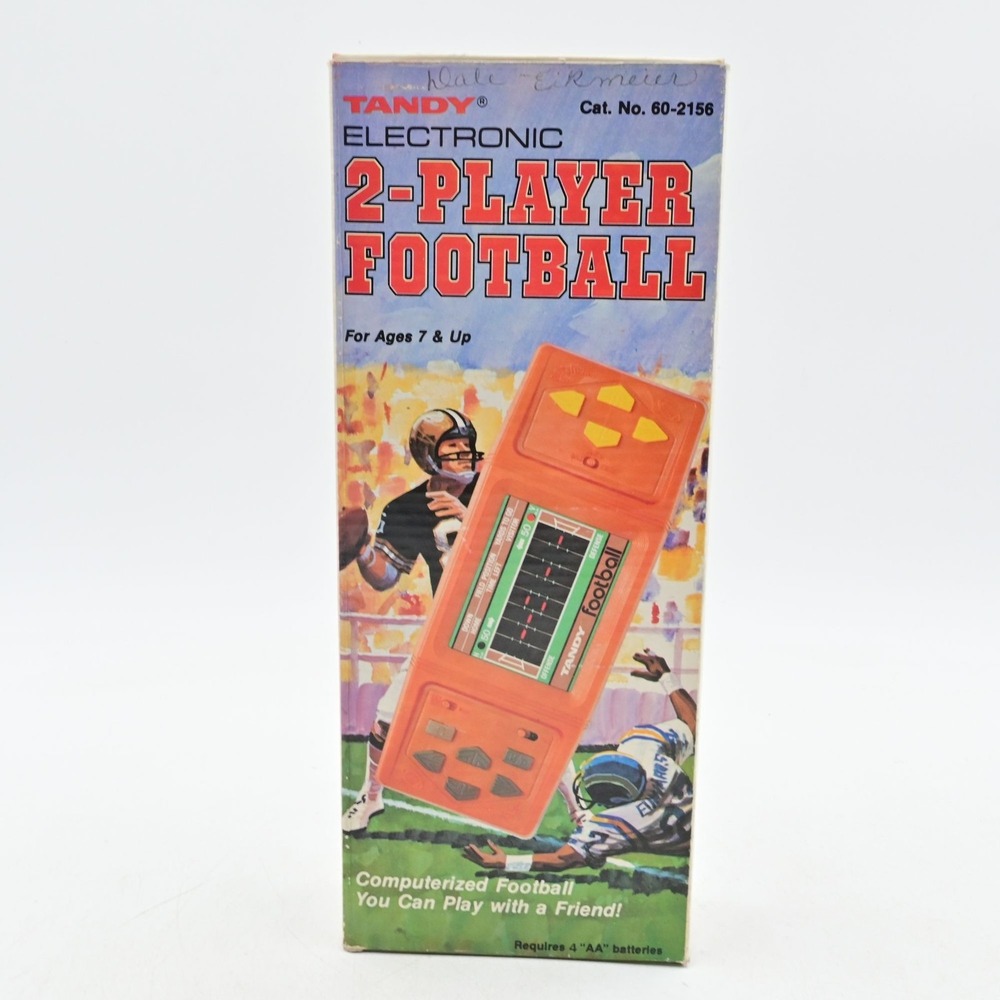 Tandy Electronic 2-Player Football Vintage Handheld Game Boxed 60-2156